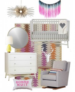 modern bohemian nursery