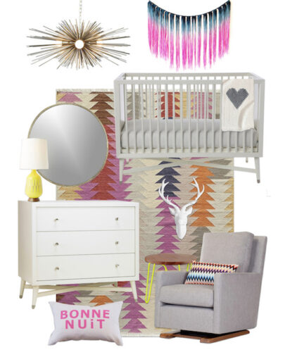 modern bohemian nursery