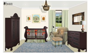 Traditional boy's nursery design
