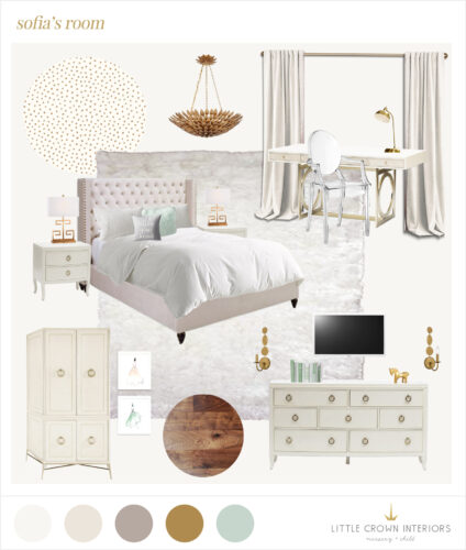 girls bedroom e-design