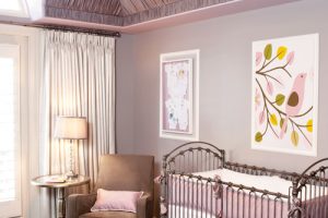 gray and lavender nursery