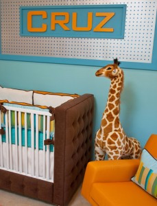 modern orange nursery