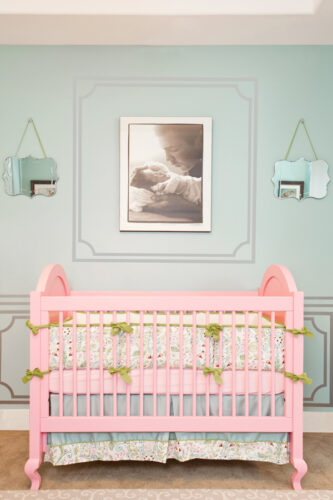 pink and blue nursery