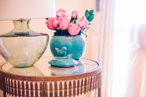 pink and turquoise nursery