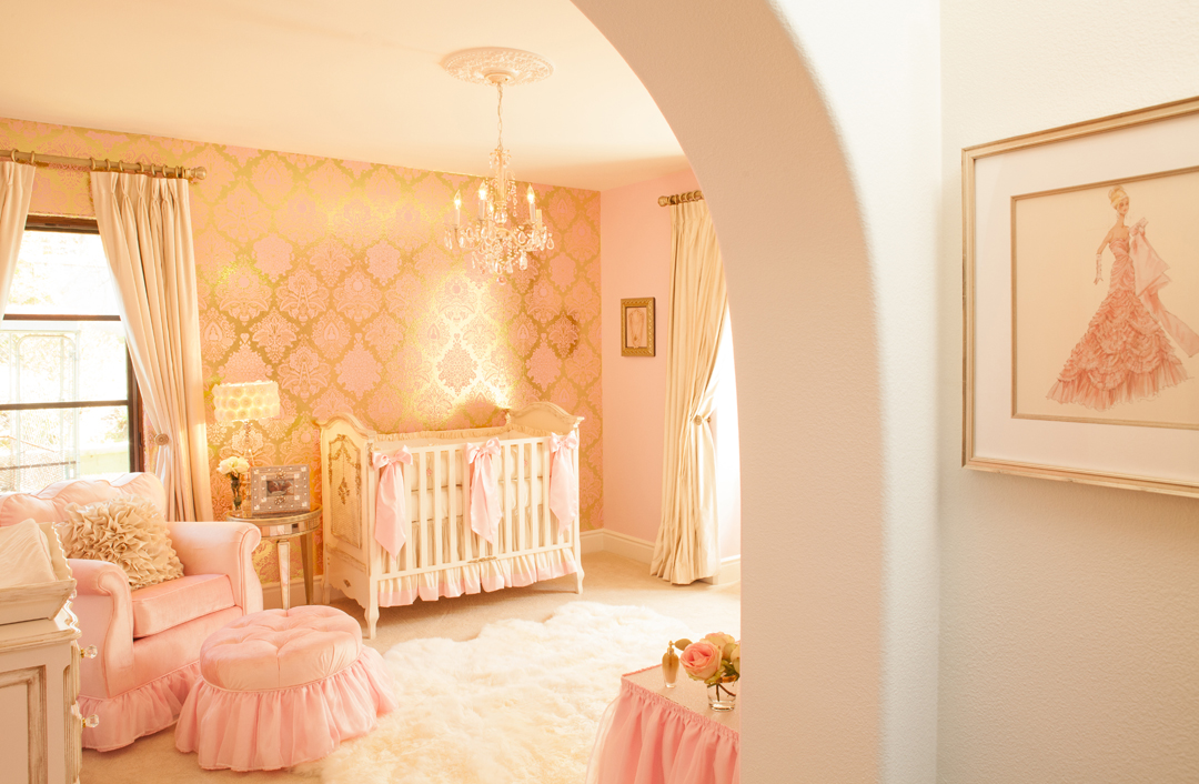 pink gold nursery
