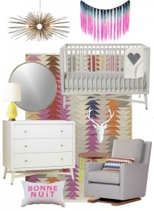 modern bohemian nursery
