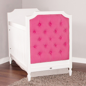 hot pink upholstered crib