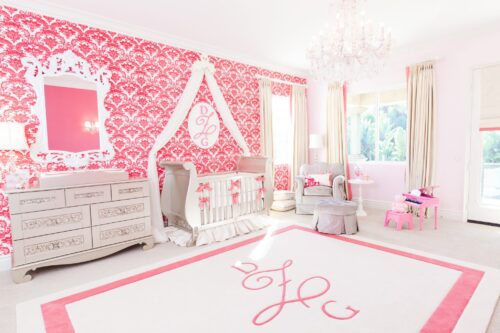 Silver and Pink Nursery Design