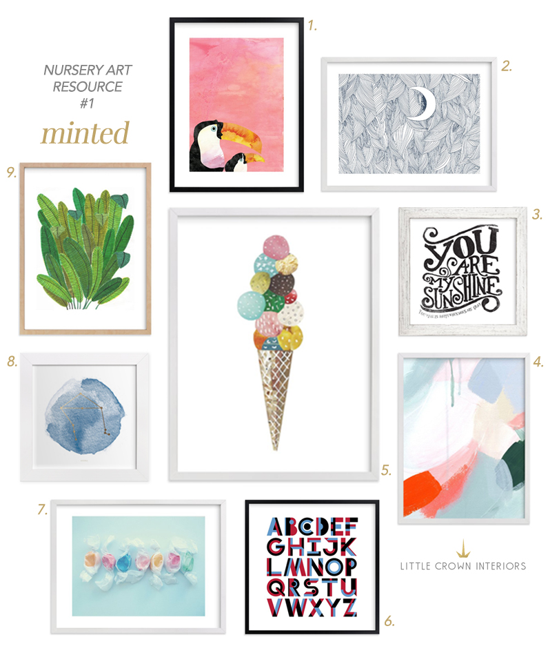 nursery artwork resources from Minted
