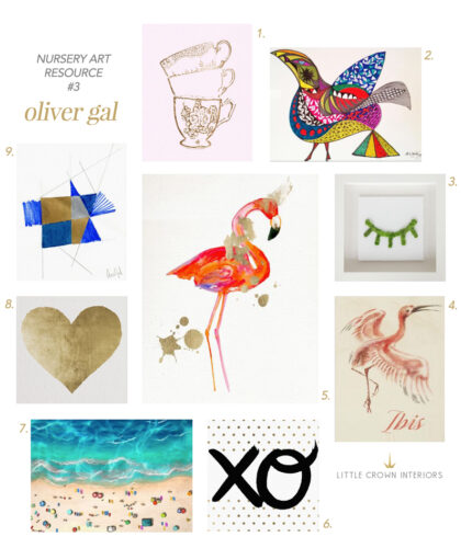 My Top 5 Nursery Artwork Resources | Little Crown Interiors