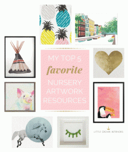 My Top 5 Nursery Artwork Resources | Little Crown Interiors