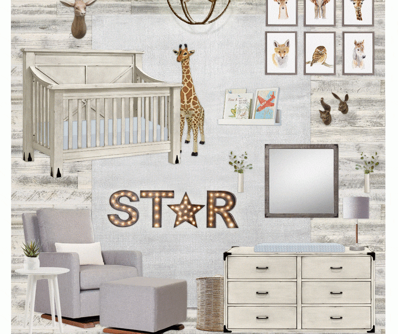 Nursery Safari Wallpaper in Sophisticated Neutrals