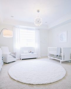 All White Celestial Nursery by Little Crown Interiors