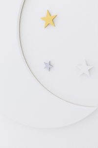 Moon and Stars Wood Wall Shapes by Little Crown Interiors