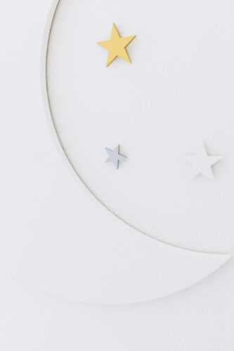 Moon and Stars Wood Wall Shapes by Little Crown Interiors