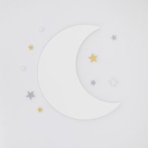 All White Celestial Nursery by Little Crown Interiors