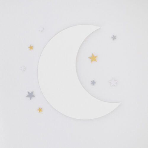 All White Celestial Nursery by Little Crown Interiors