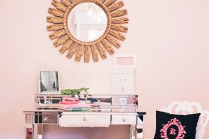 Girl's Pink Bedroom Design by Little Crown Interiors