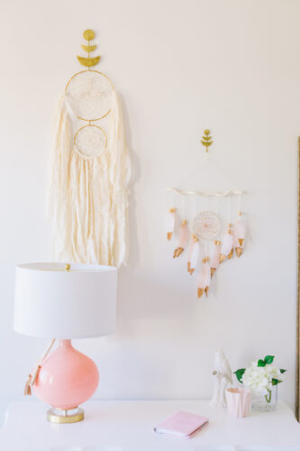 Floral Wallpaper Girl's Bedroom by Little Crown Interiors