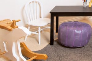 Lavender Kid's Playroom by Little Crown Intreriors