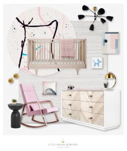 Modern Nursery Design Board by Little Crown Interiors