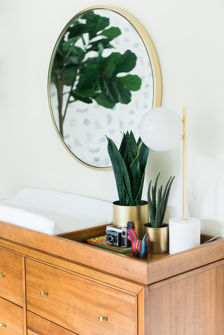 Mid Century Modern Changing Table | Little Crown Interiors