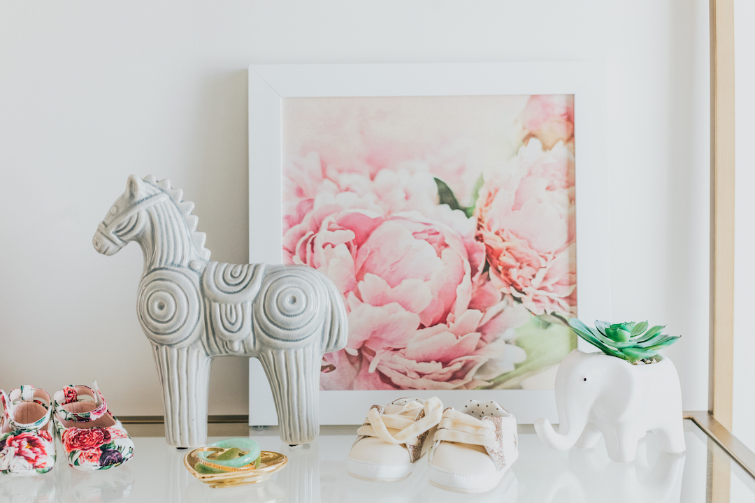 Floral Nursery Artwork | Little Crown Interiors