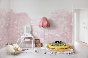 Pink Forest Wallpaper | Little Crown Interiors