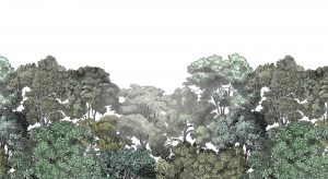 Green Tree Forest Wall Mural | Little Crown Interiors Shop
