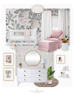 Floral Girl's Nursery for Irene Khan by Little Crown Interiors