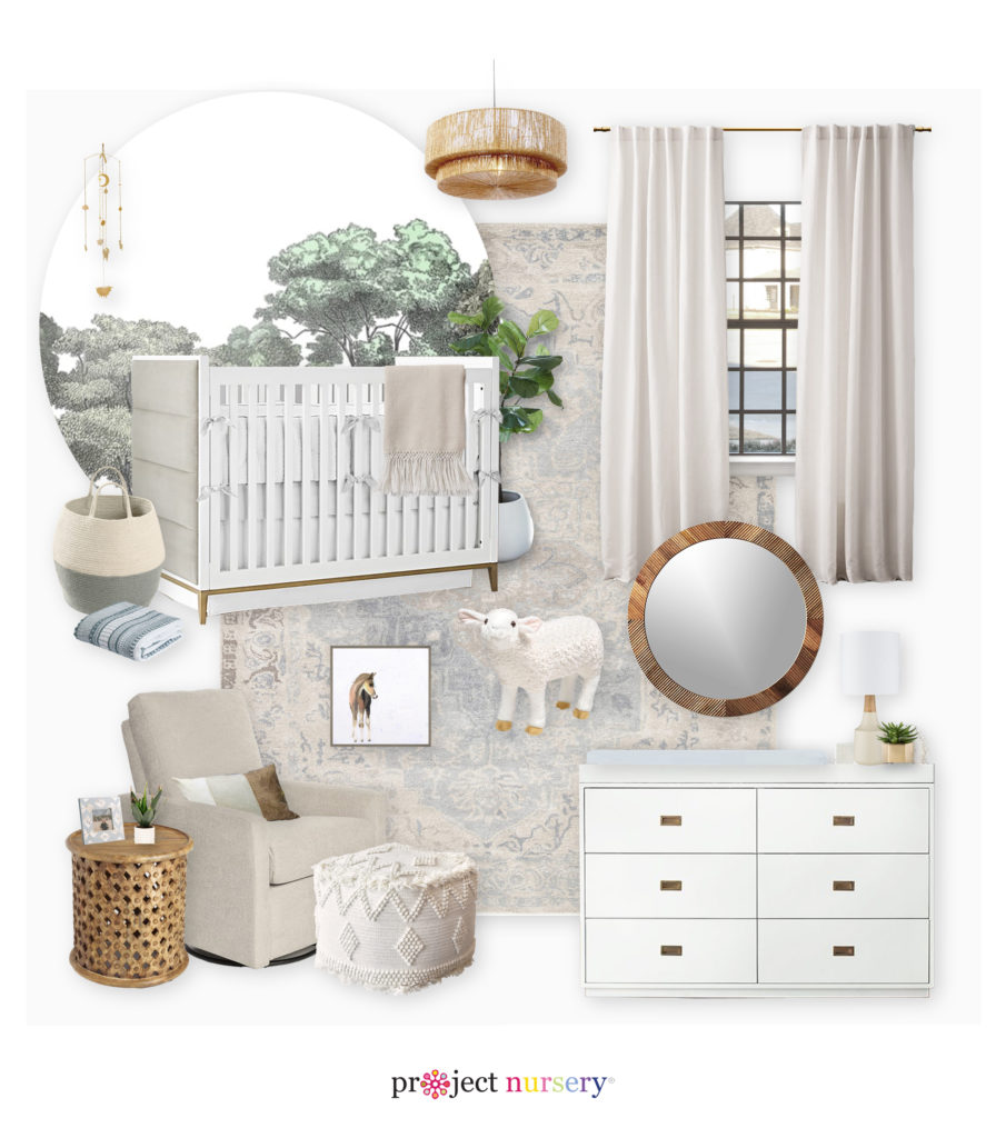 Gender Neutral Nursery E-Design by Little Crown Interiors