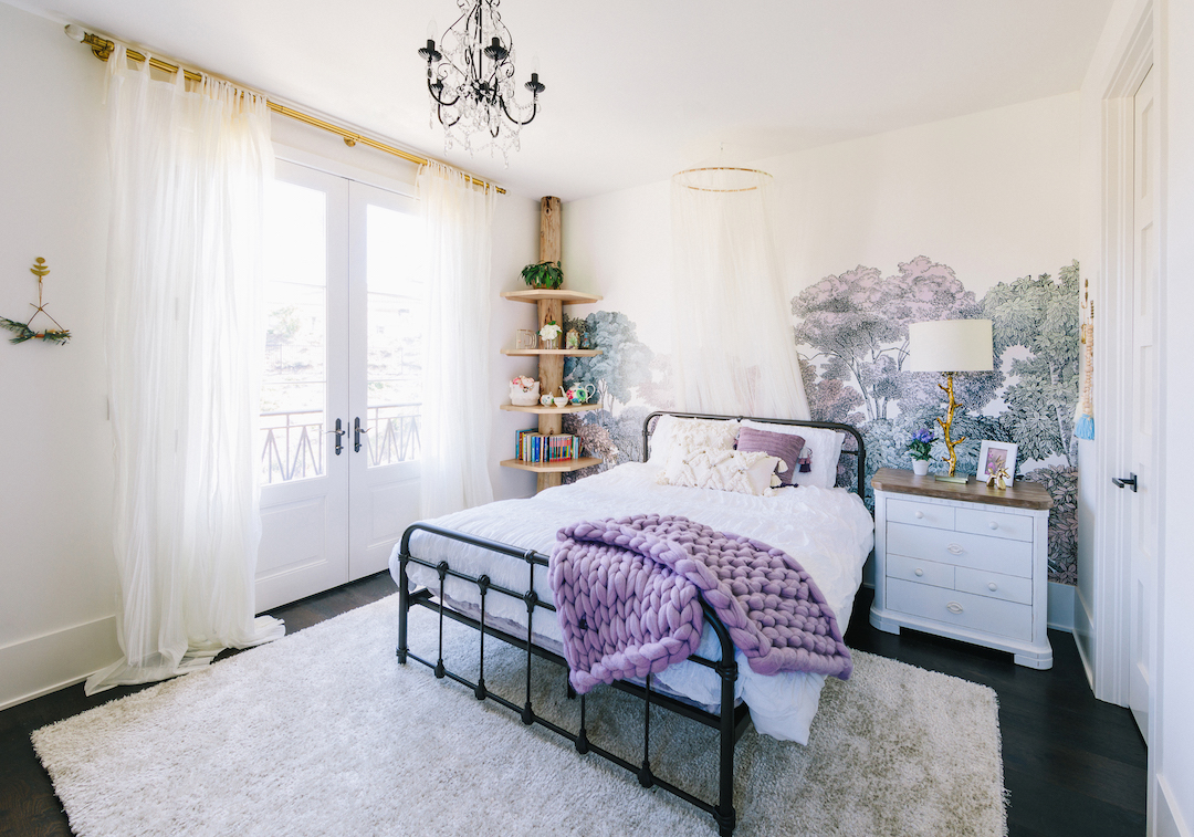 Lavender Girl's Bedroom in Newport Beach by Little Crown Interiors