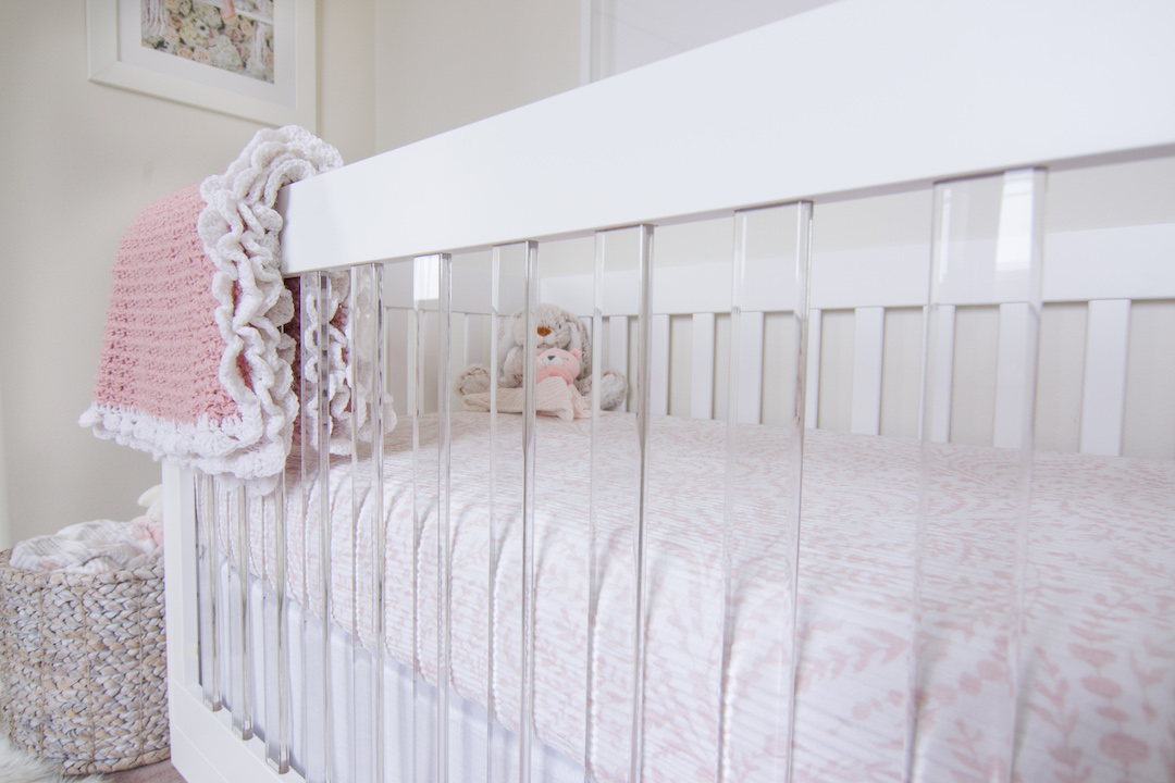 White & Blush Nursery by Little Crown Interiors