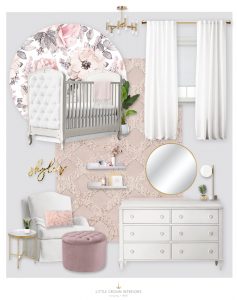 Sierra Dallas's Floral Nursery E-Design by Little Crown Interiors