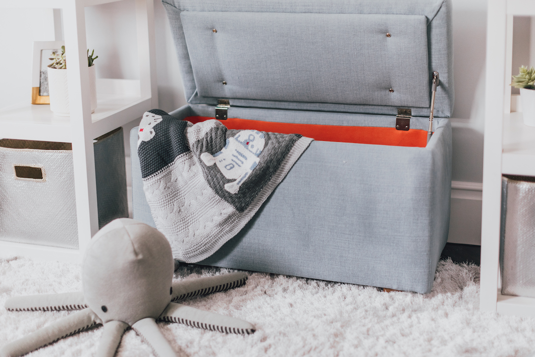 Modern Nursery Storage Bench