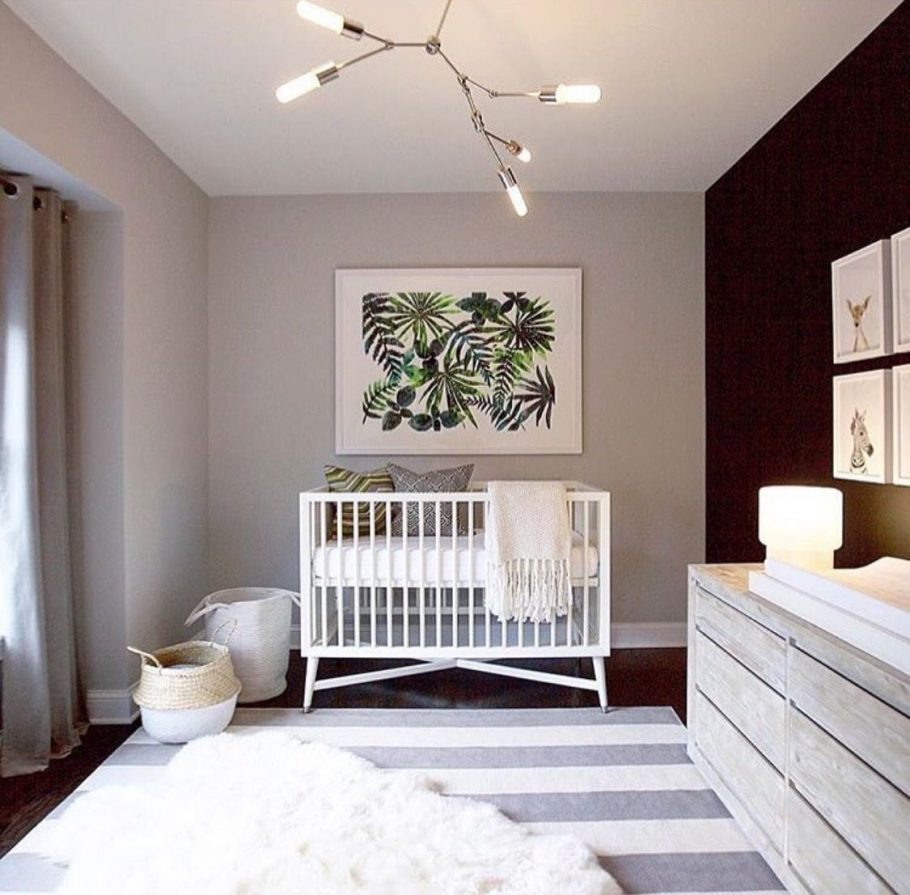 Gray Minimalist Nursery Design