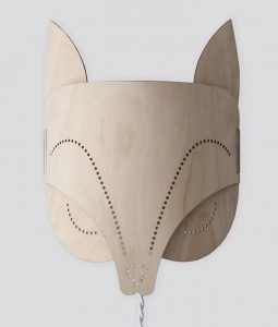 Modern fox wall sconce