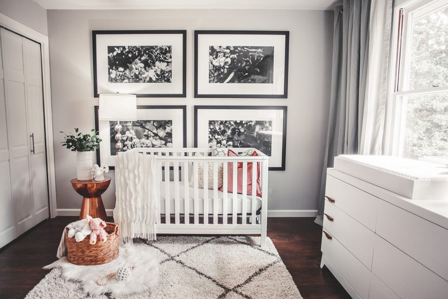 Black and white nursery design by Megan Burges Gillam