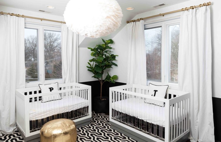 Black and white nursery design by Amelia Canham Eaton