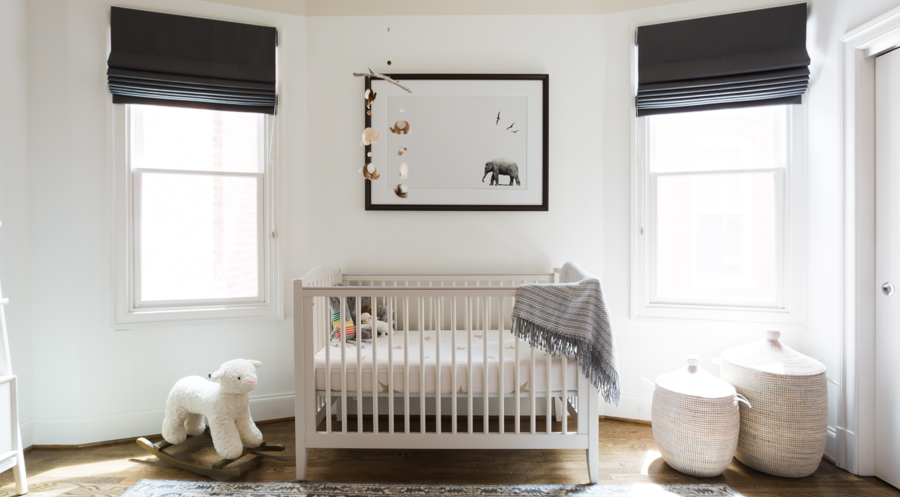 Black and white nursery design by Residents Understood
