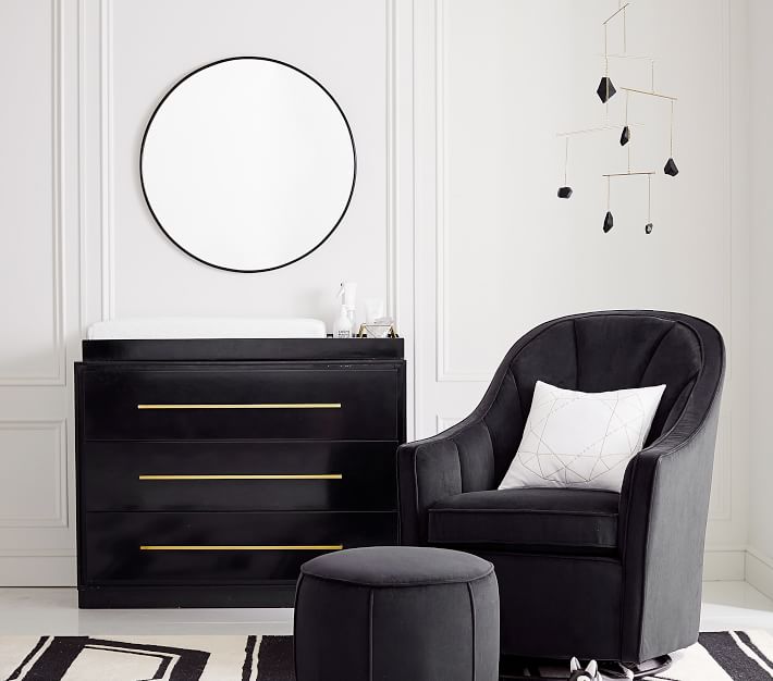 Black and white nursery decor