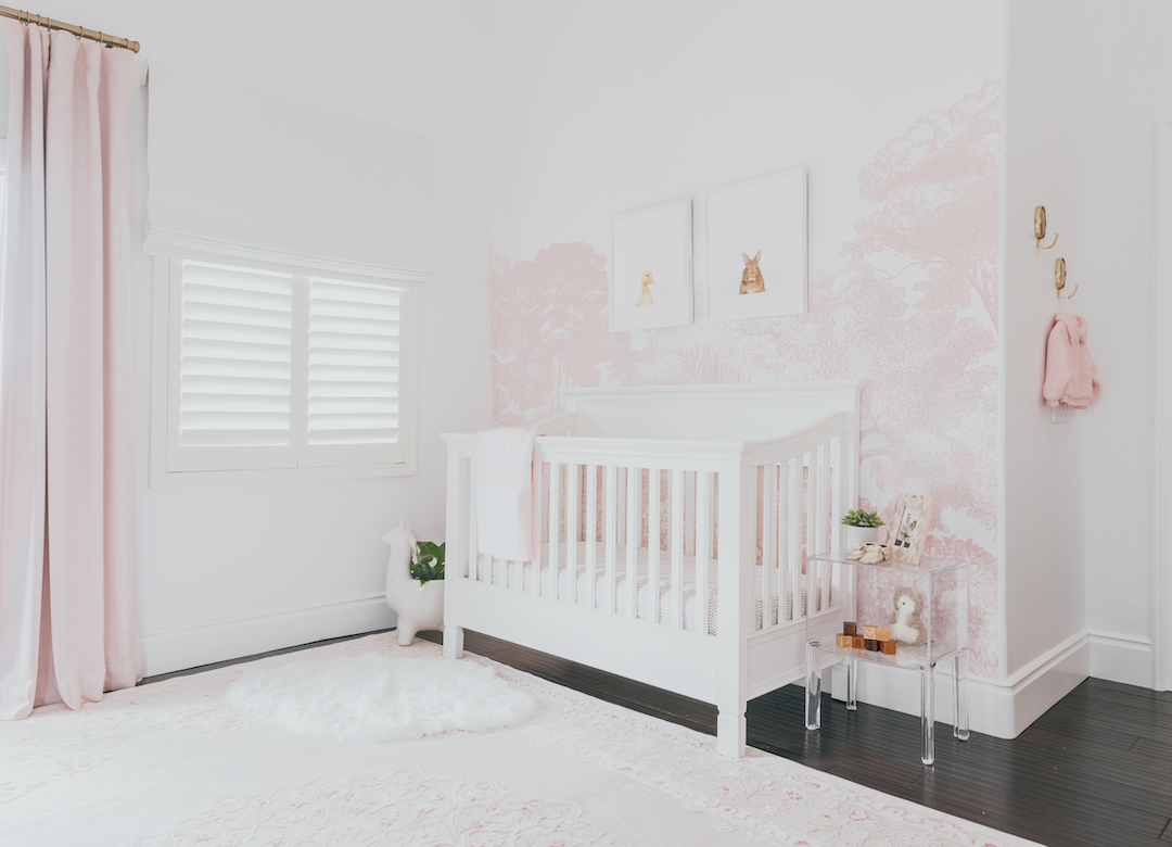 Blush Glam Floral Nursery by Little Crown Interiors