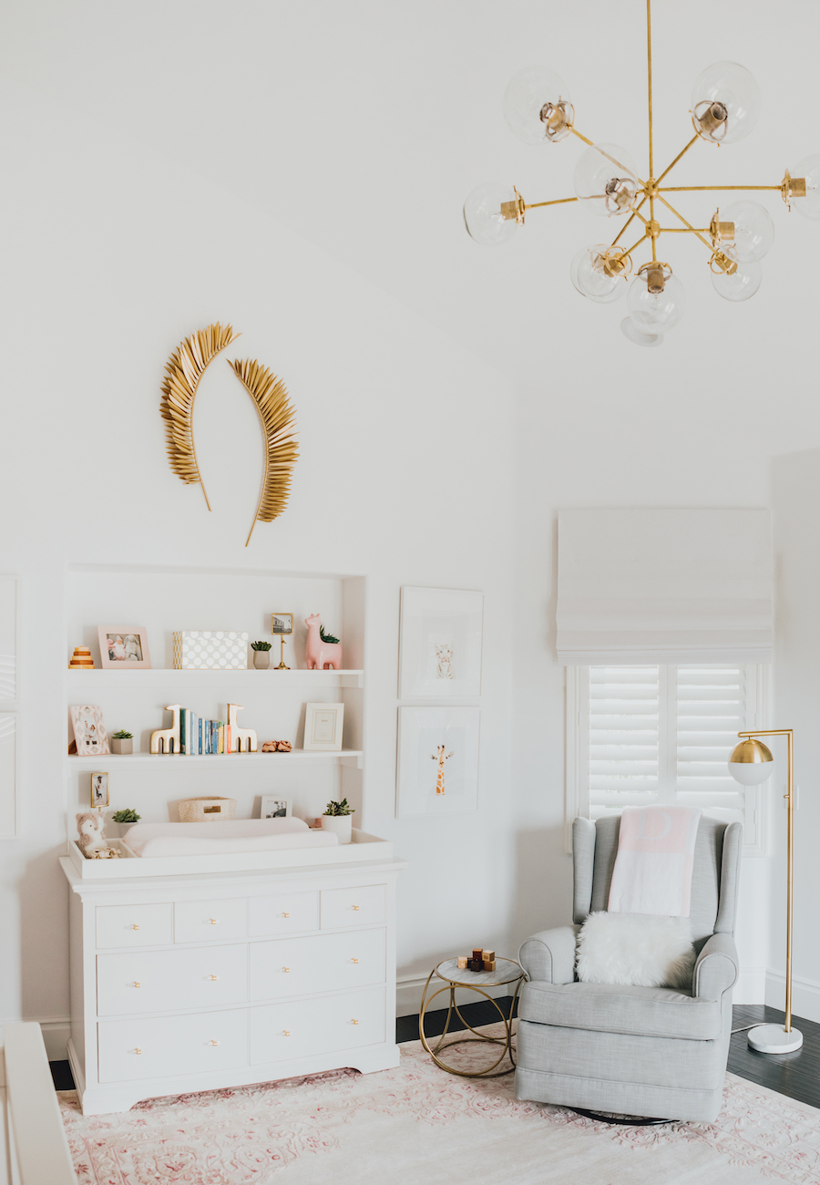 Pink and Gray Nursery Design by Little Crown Interiors