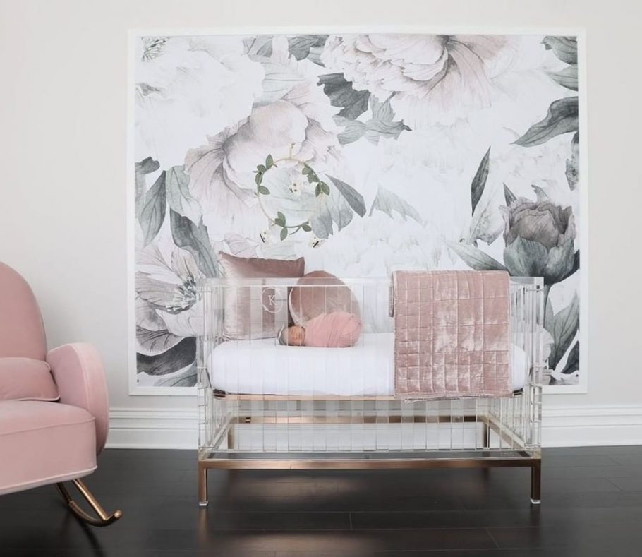 Nursery Trends of 2019: Floral Wall Mural