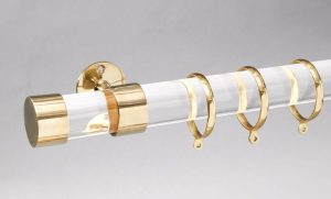 Brass Acrylic Curtain Rod