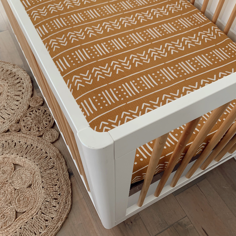 Mudcloth crib sheet