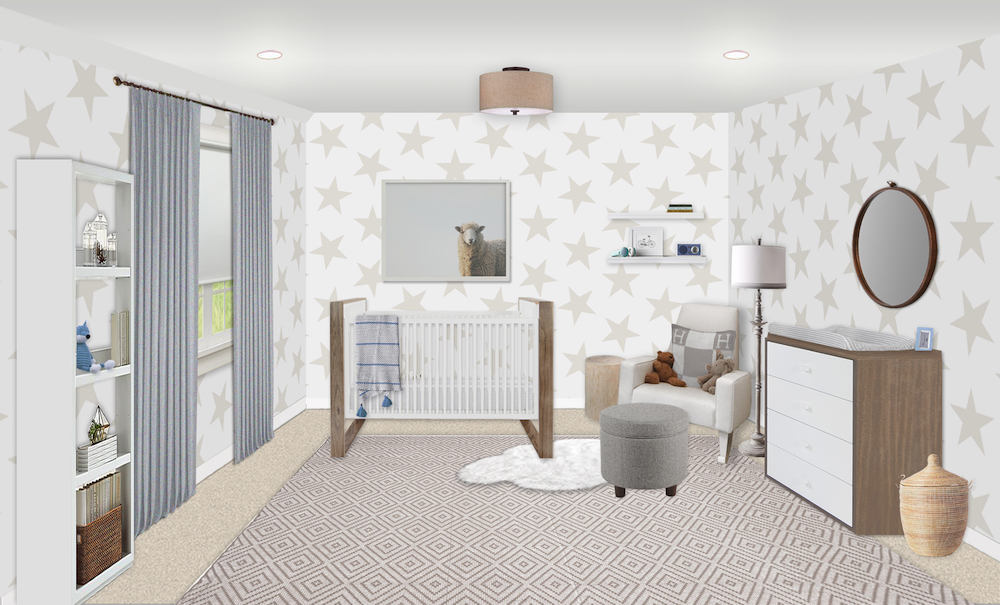 Neutral Nursery E-Design by Little Crown Interiors