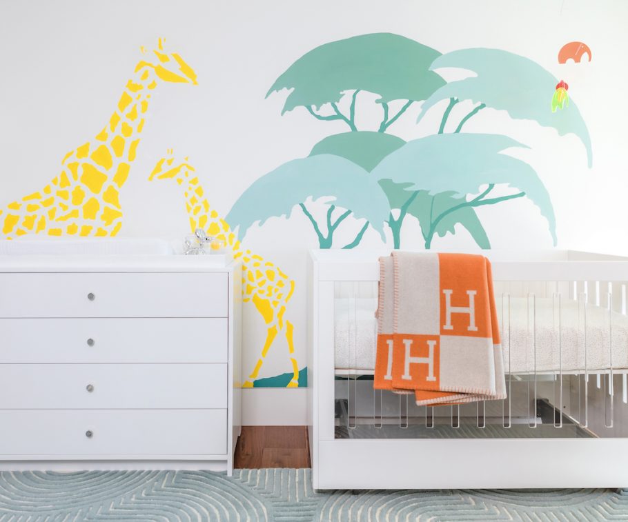 Colorful Safari Nursery Design by Little Crown Interiors