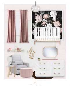 Dark Floral Nursery Design