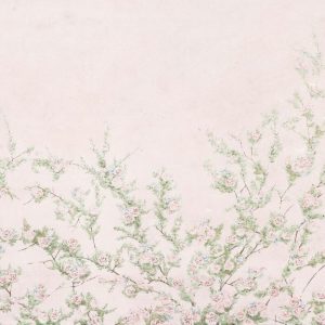 Pink floral vines wall mural
